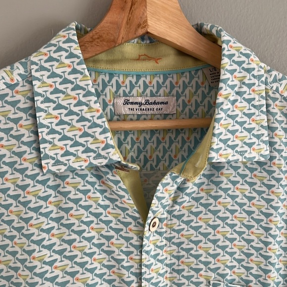 Tommy Bahama Men’s Veracruz Cay Cocktail Mixer Short-Sleeve Shirt Large - Picture 3 of 11
